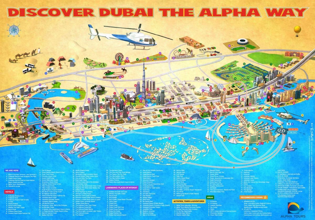 mapa ng Burj Al Arab