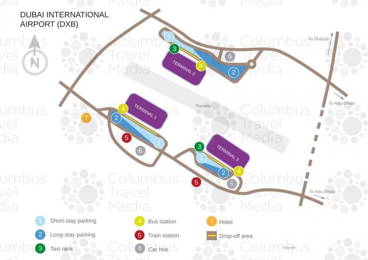 mapa ng Dubai airport
