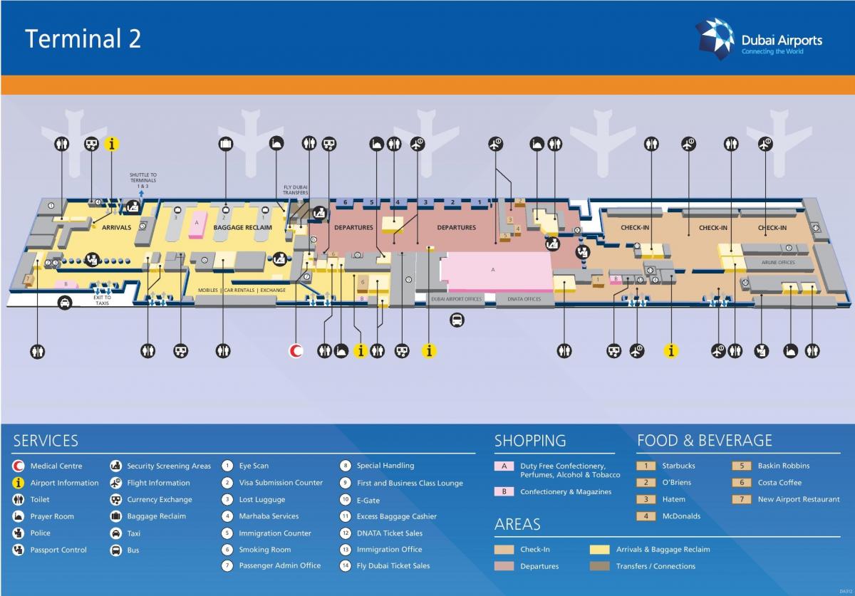 Dubai terminal 2 ng mapa