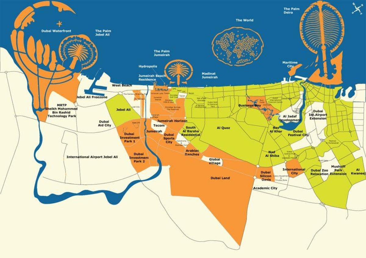 Dubai mapa isla