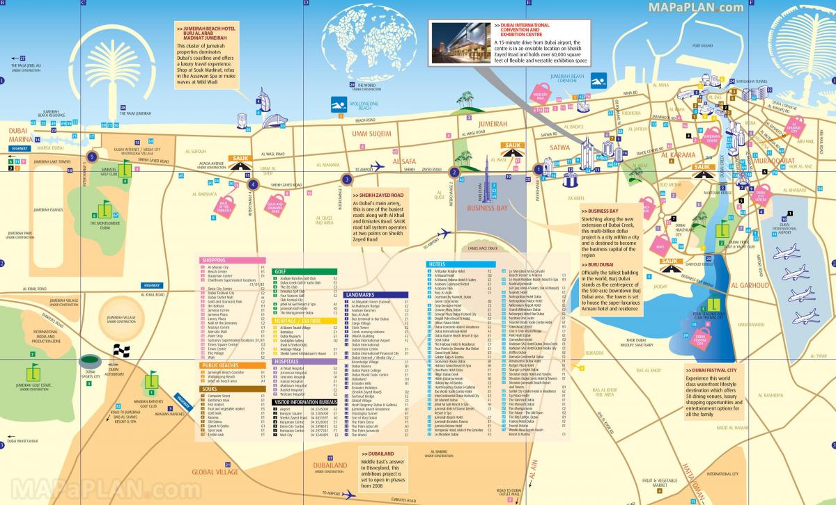 turista mapa ng Dubai