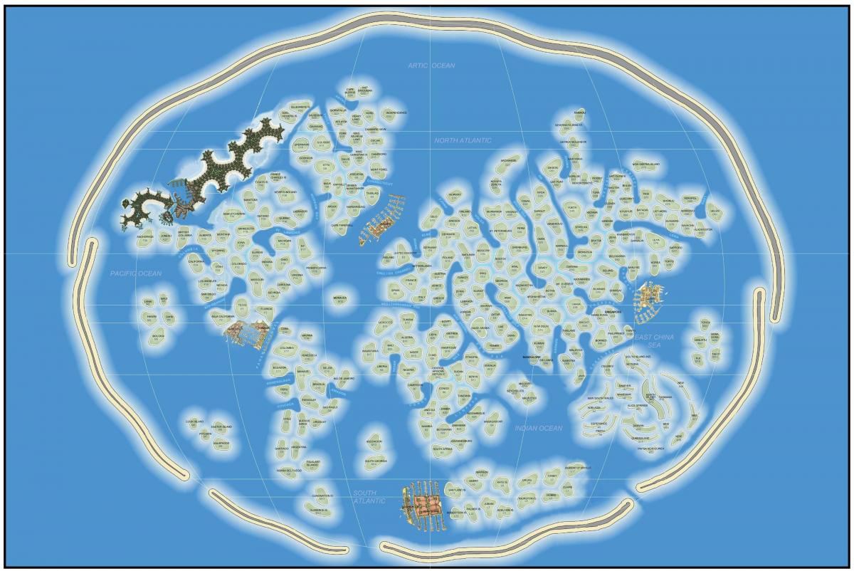 mapa ng mundo island ng Dubai