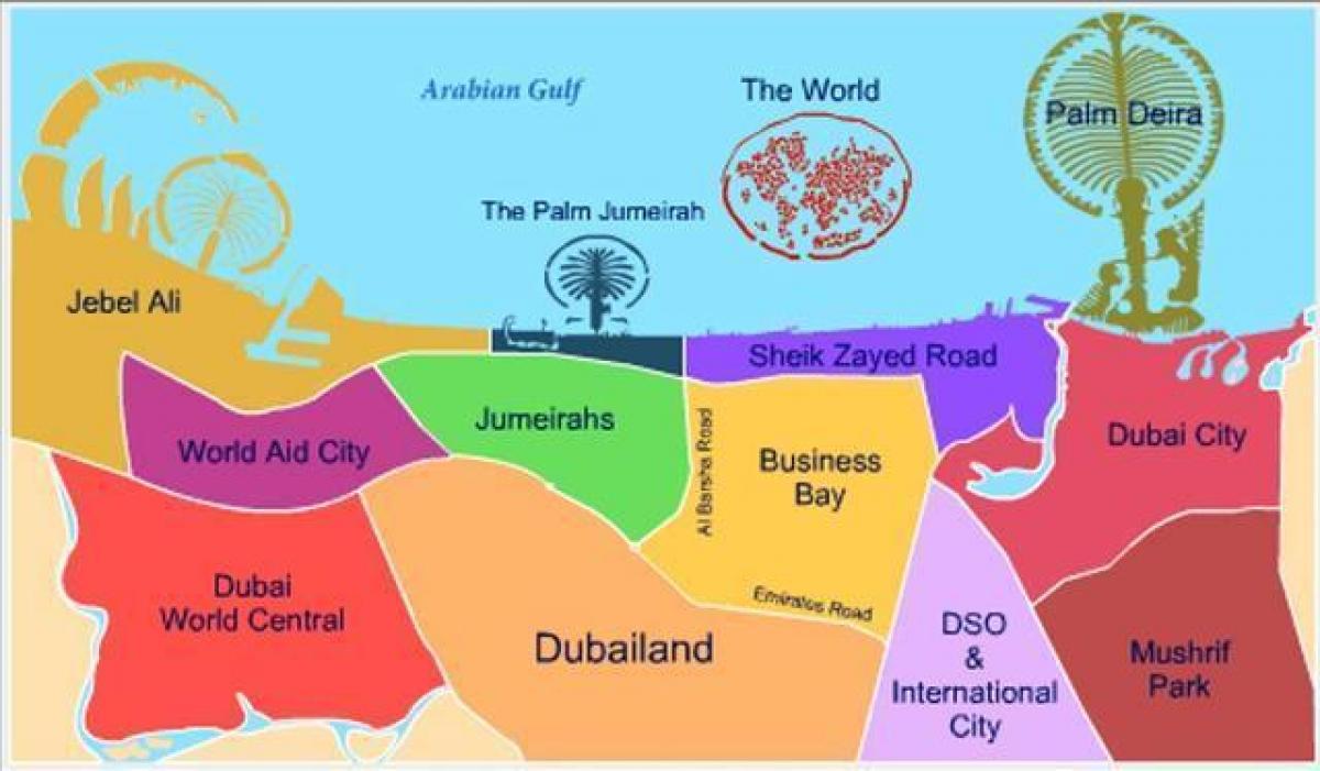 mapa ng Dubailand