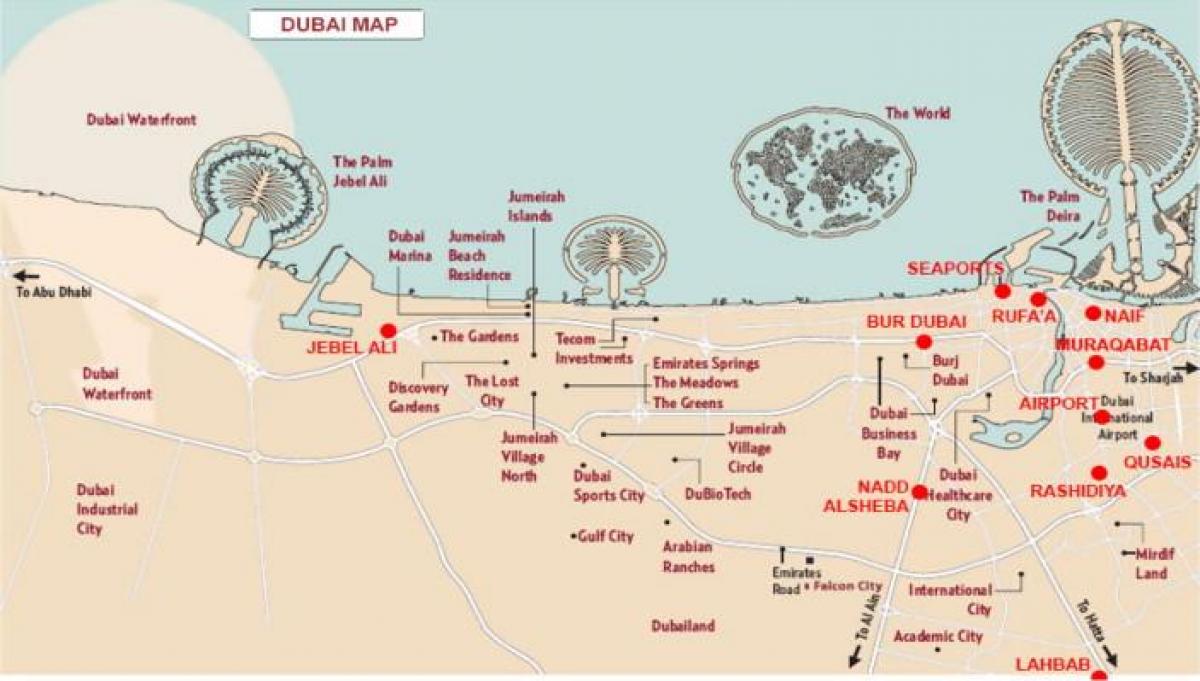 mapa ng Jebel Ali