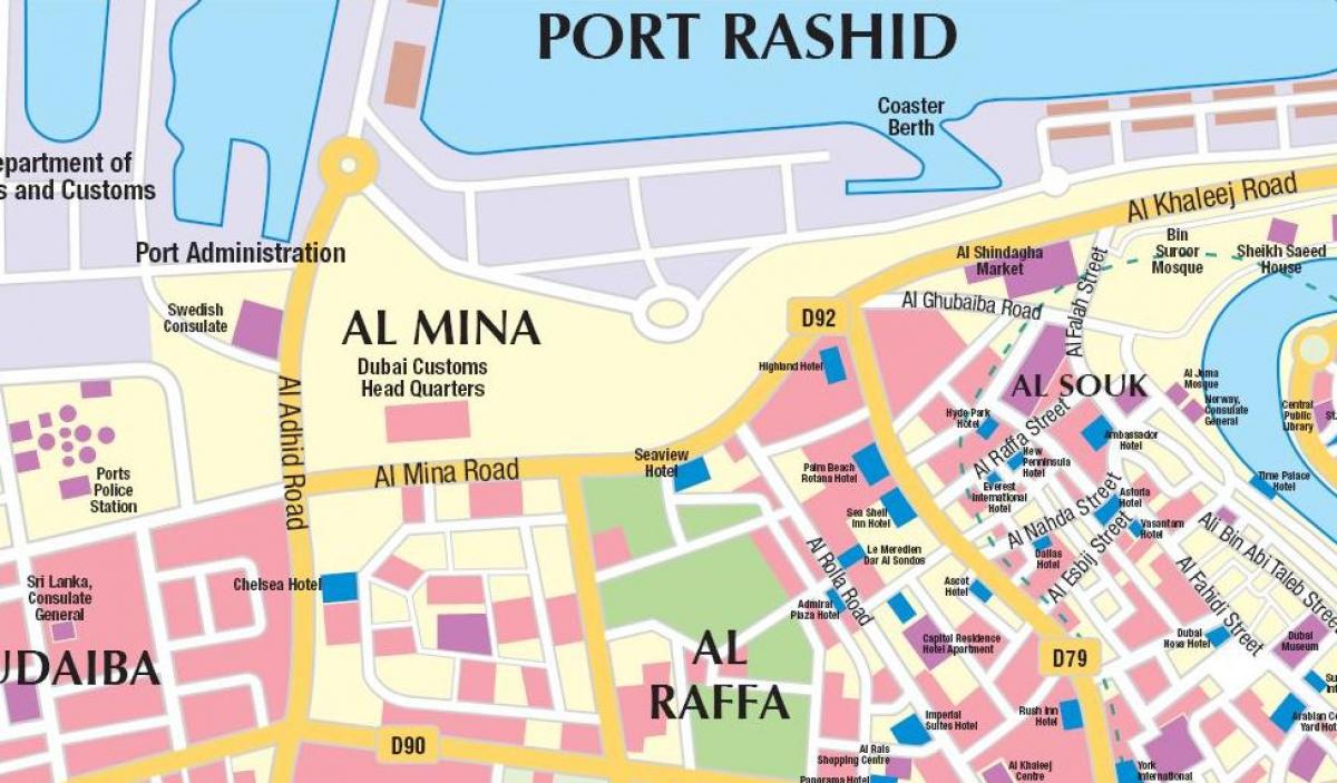 Dubai port mapa