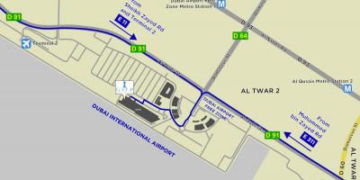 Mapa ng Dubai airport libreng zone
