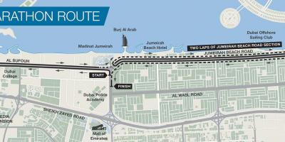 Mapa ng Dubai marathon