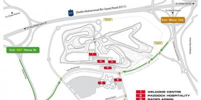 Mapa ng Dubai city motor
