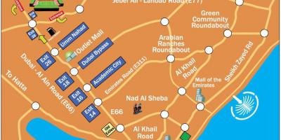Rugby Sevens Dubai mapa ng lokasyon