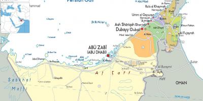 Mapa ng Dubai sa united arab Emirates