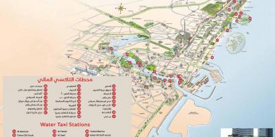 Dubai water taxi sa ruta ng mapa