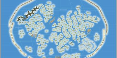 Mapa ng mundo island ng Dubai