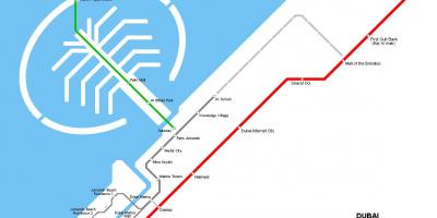 Palm Jumeirah monorail mapa