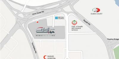 Rashid hospital sa Dubai mapa ng lokasyon