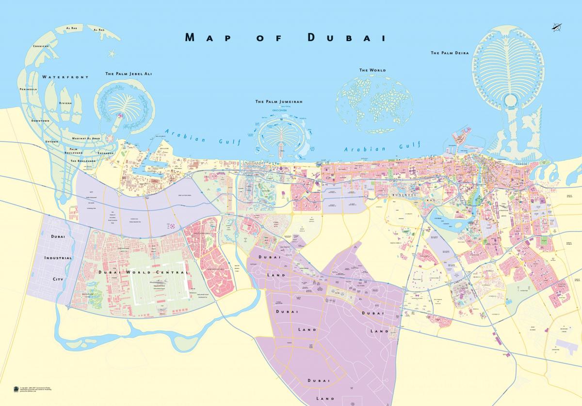 mapa ng mga lugar sa Dubai
