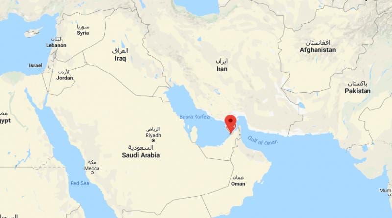 lokasyon ng Dubai sa mapa ng mundo