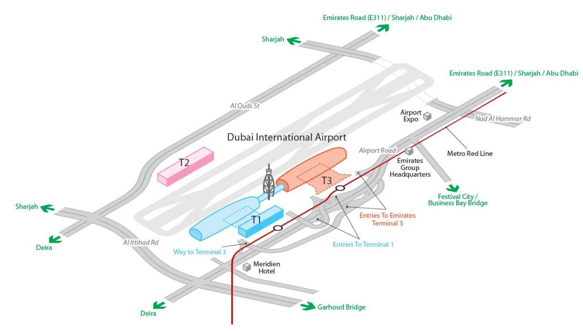 dxb airport mapa