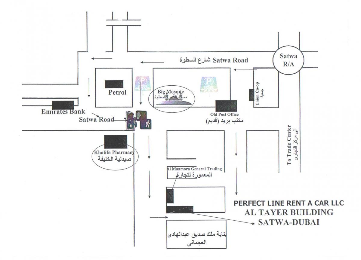 Satwa Dubai mapa