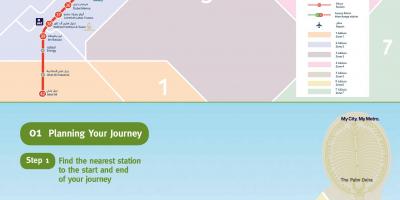 Dubai monorail ruta ng mapa