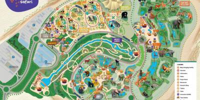 Mapa ng Dubai zoo